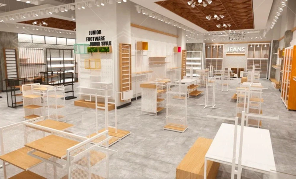 Clothing Shop Table Wood Clothing Display Furniture