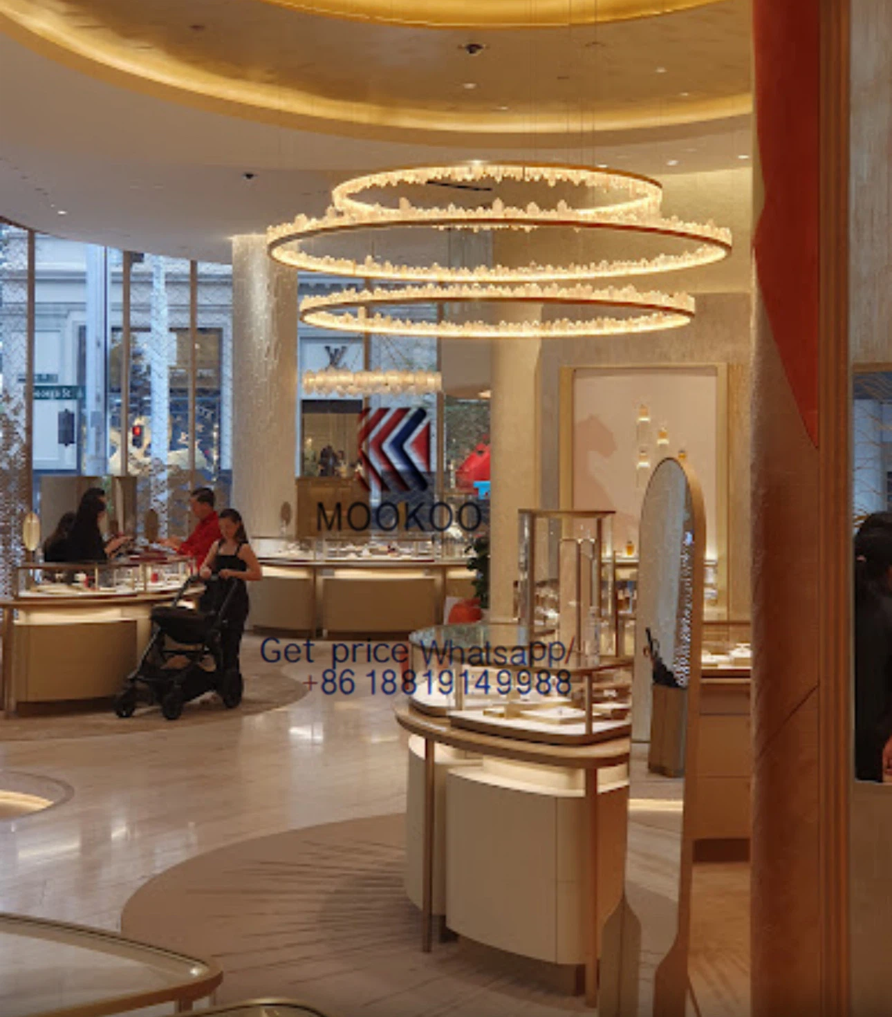 Cartier display showcase gold cabinet 285 Cartier display showcase gold cabinet 285