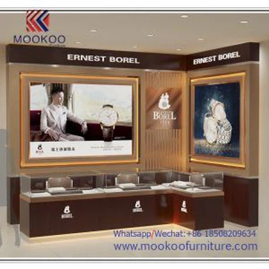 Kelloruokaa koristeltu karkaistu lasi ja hyvälaatuinen MDF-kellot Näytä näyttely