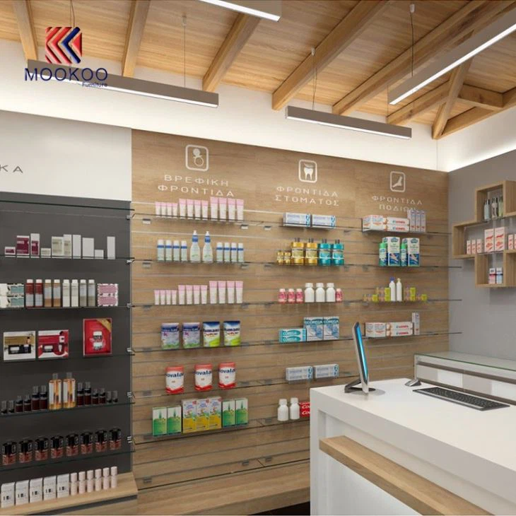 Drug Display Wall Mounted Shelves