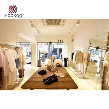 Kiinalaisten tavarantoimittajien näyttöhuonekalut vaatekauppaan