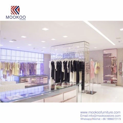 Vaatteiden hyllyjen näyttö