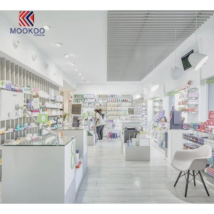 Modern Drugstore Display Showcase